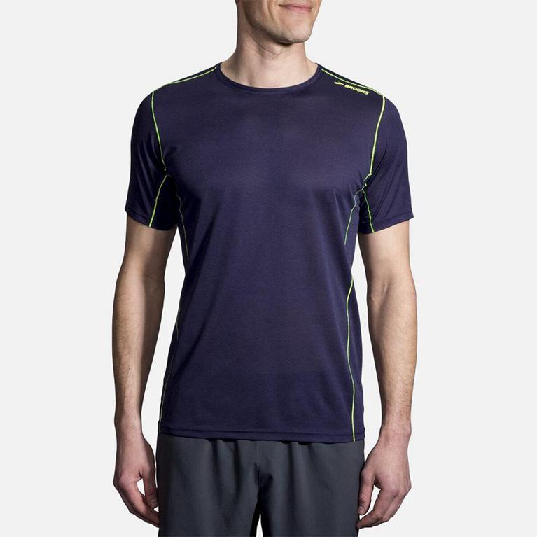 Brooks Ghost Short Sleeve Running Shirt - Men's - Blue (21607-YGXL)